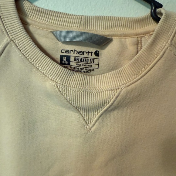 Carhartt Cream Crewneck Sweater with Raglan Sleeves - Picture 4 of 5
